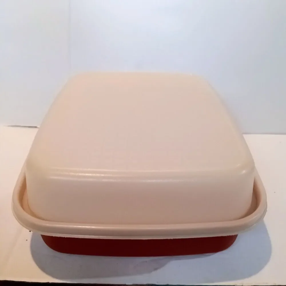 Vintage Tupperware Season Serve Marinade Container Keeper-Chili Red-1294-6